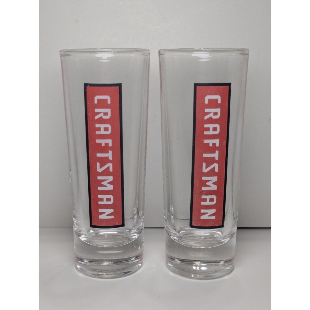 2 Craftsman Tools Tall Shot Glasses